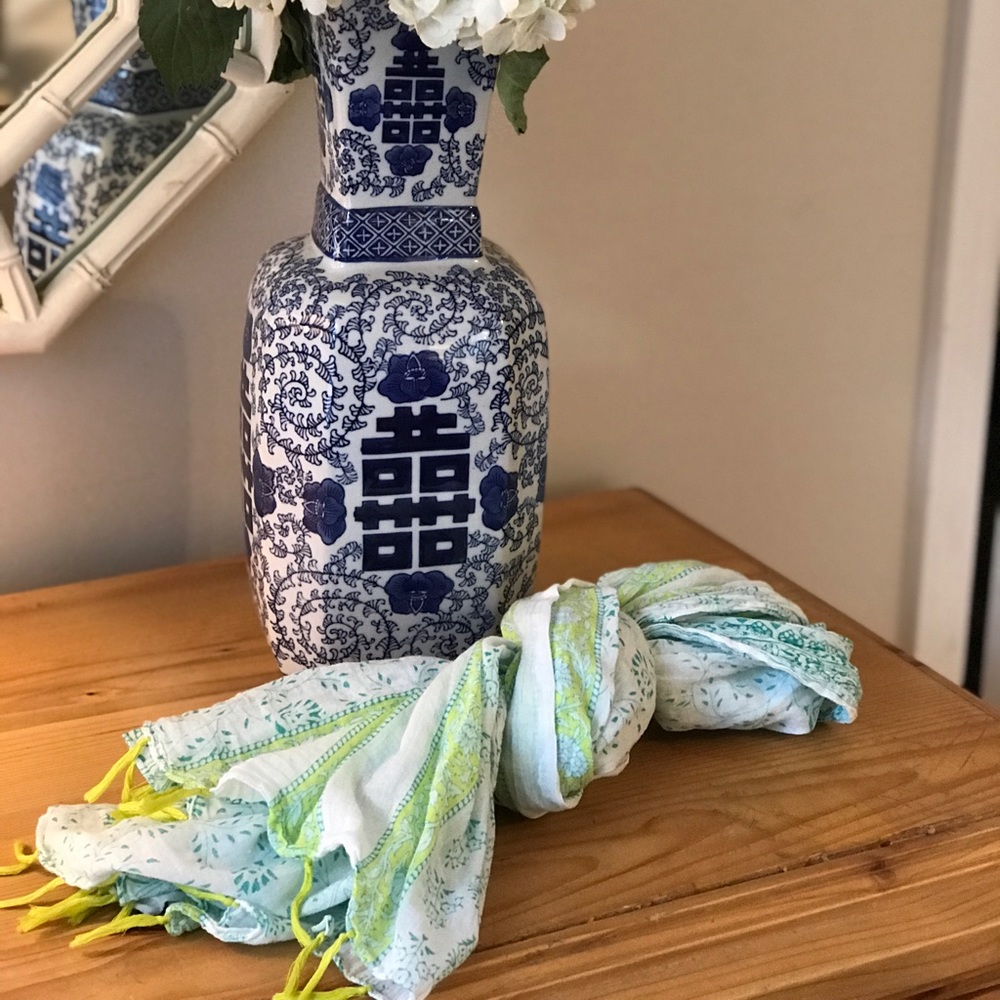 Teal/Lime scarf